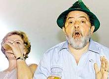 Lula, presidente dos brasileiros, também conhecido como cachaceiro